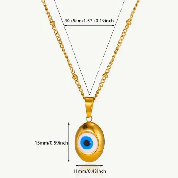 Evil eye pendant necklace - Picture 4 of 4